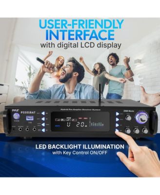 Wireless Bluetooth Stereo Amplifier with AM/FM and US