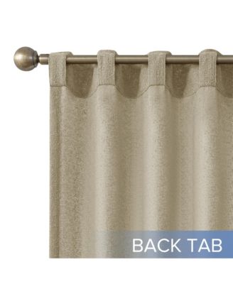Boucle Light Filtering Back Tab Single Curtain Panel, 52"X96"