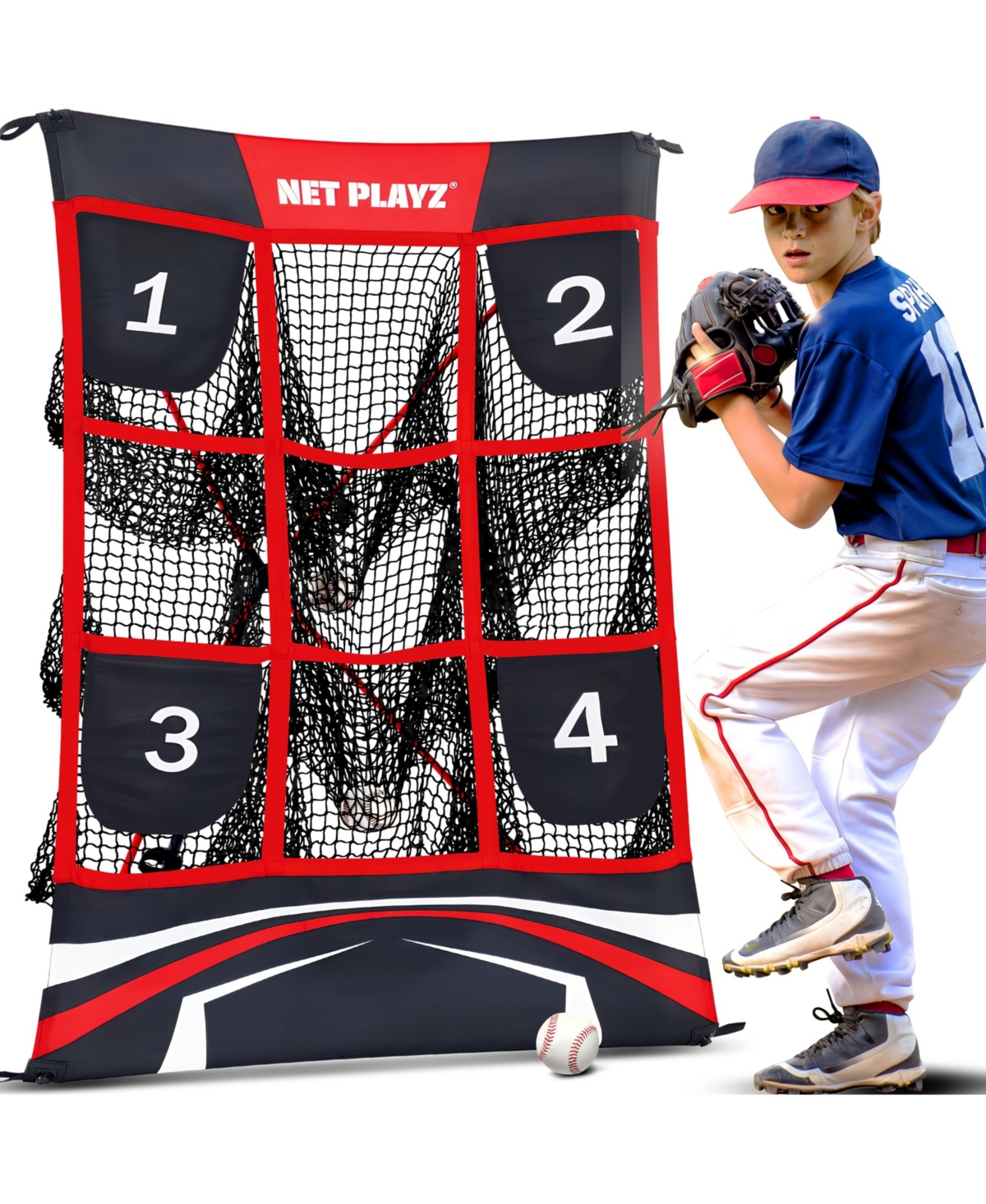 Net Playz 9 Pocket Strike Zone Baseball Net