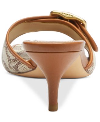 COACH Women's Margot Kitten-Heel Slide Sandals - Macy's