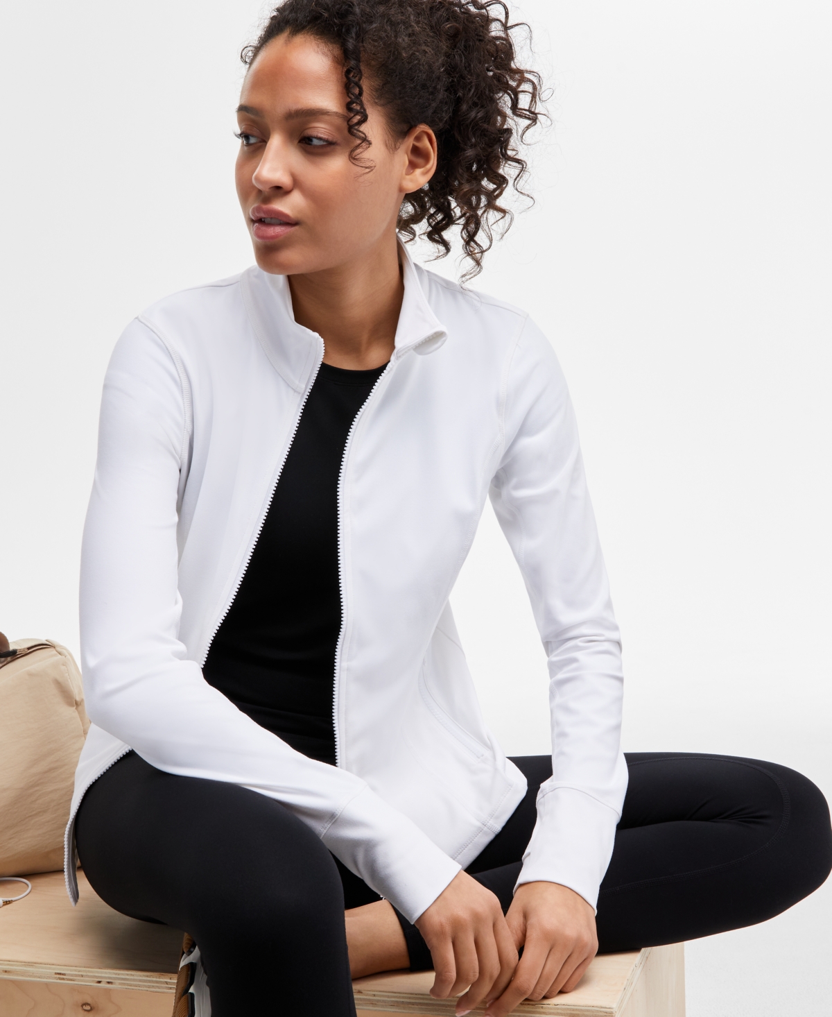 Women's Soft Full-Zip Jacket, Exclusively at Macy's - Tofu