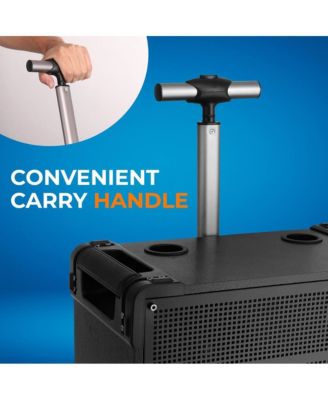 12" Portable Wireless BT Streaming PA Speaker System - Built-in Rechargeable Battery, Wireless Microphone, USB/Micro SD/FM, 800W