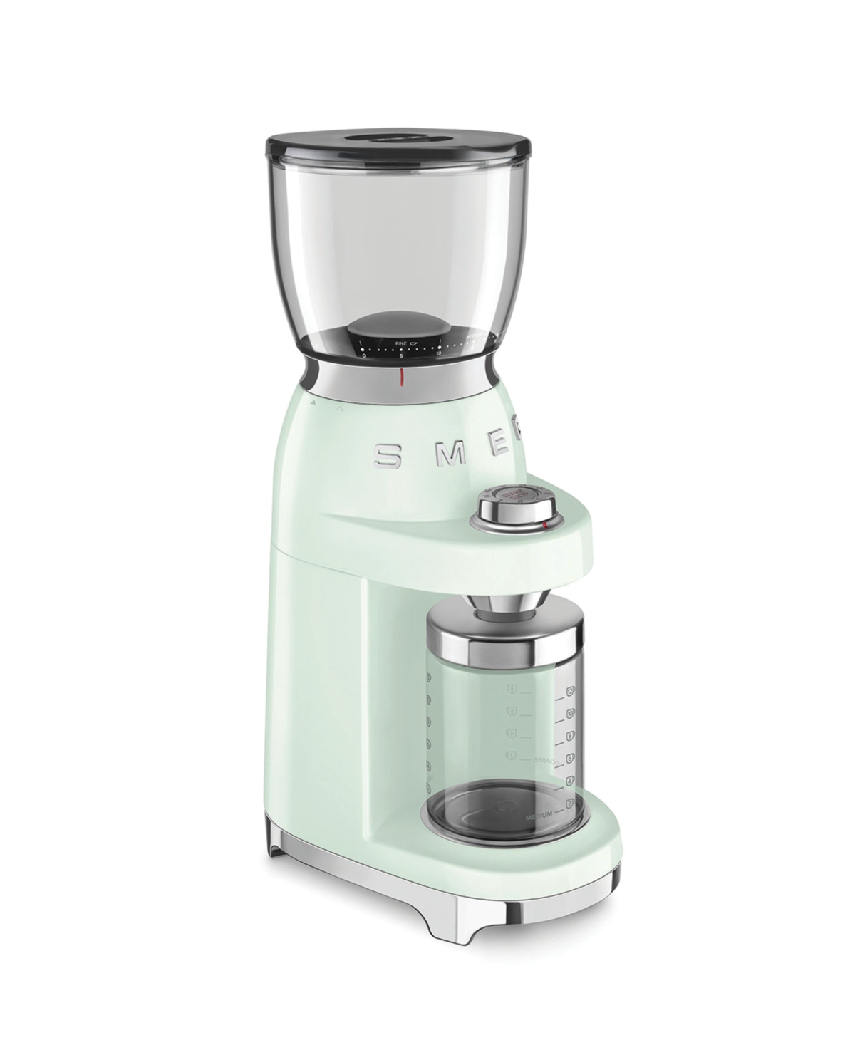 Smeg Green Retro-style Coffee Grinder In Pastel Green
