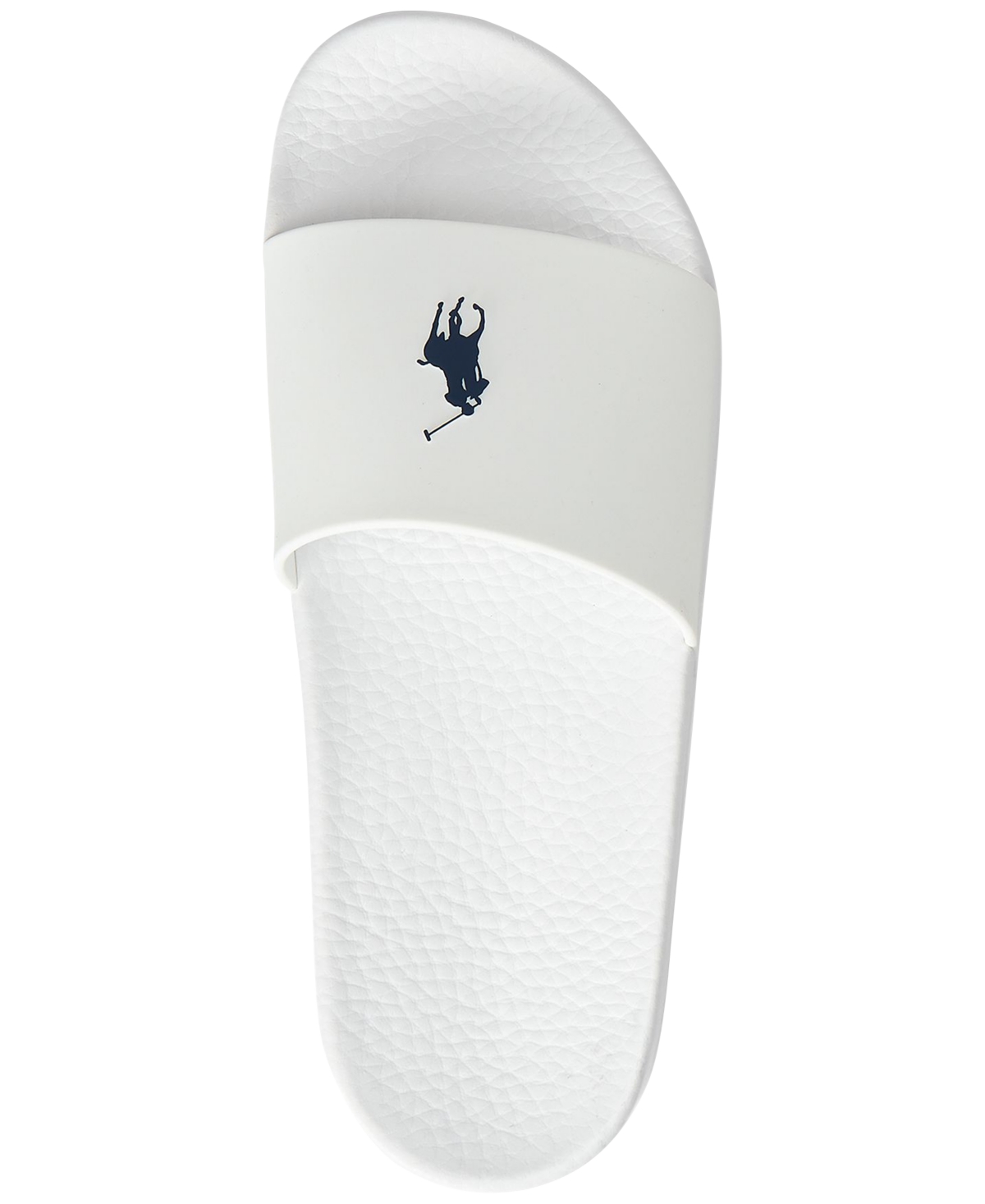 Polo Ralph Lauren Signature Pony Slide In White,navy