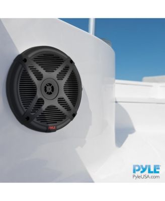 6.5" Waterproof Rated Marine Speakers with Wireless RF Streaming Support (Supplemental Speakers for Model: 'PLMRF65MB')