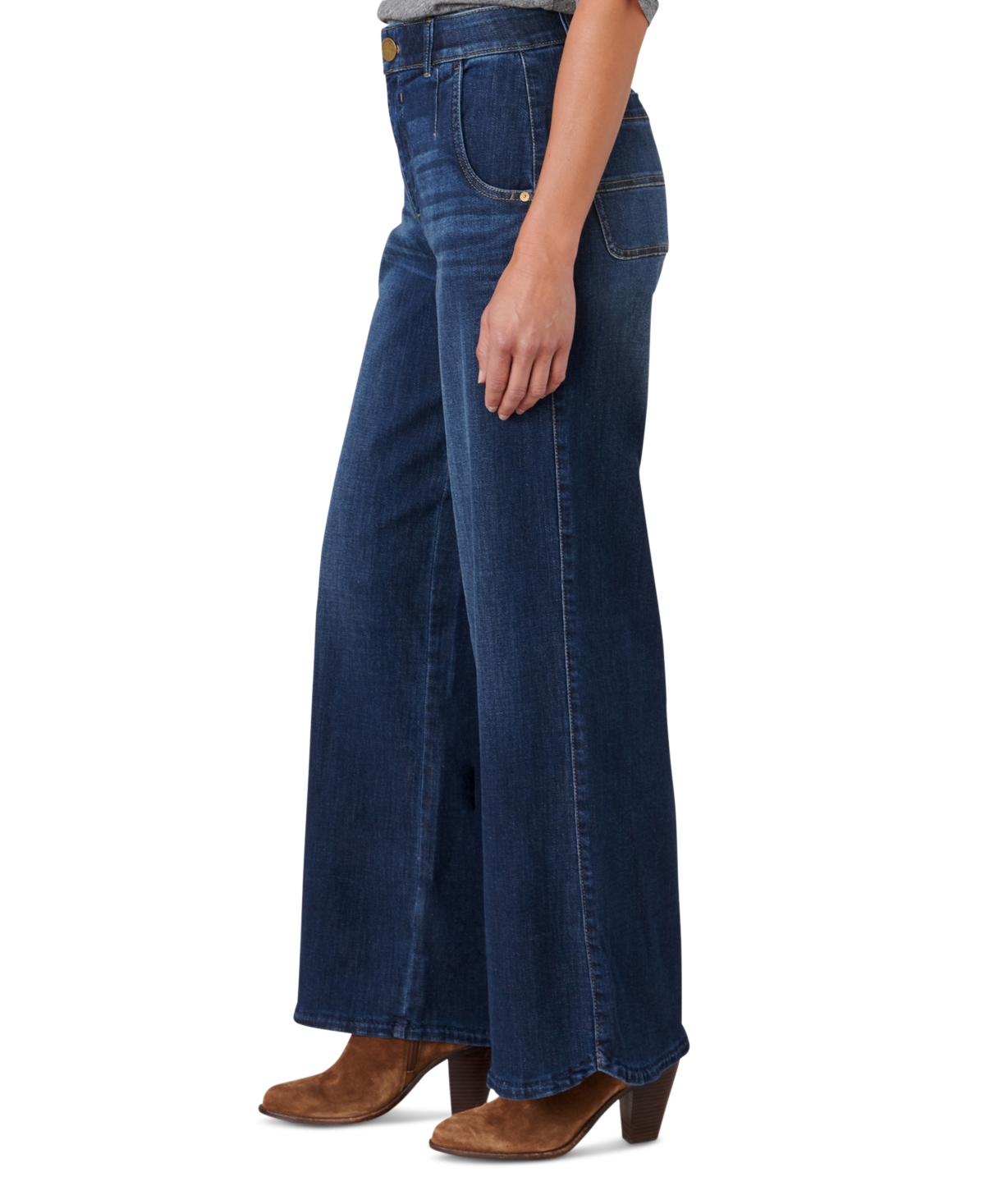 Shop Democracy Petite Absolution Skyrise Wide-leg Jeans In In Indigo