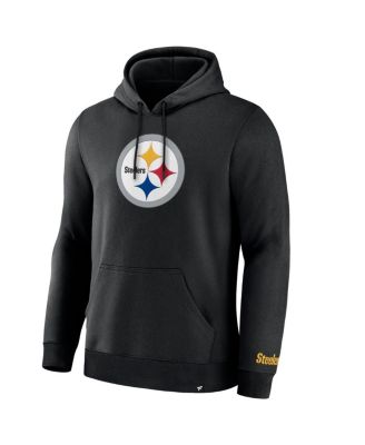 Men's Black Pittsburgh Steelers Legacy Fleece Pullover Hoodie