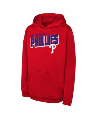 Big Boys and Girls Red Philadelphia Phillies Cyber Punk Pullover Hoodie