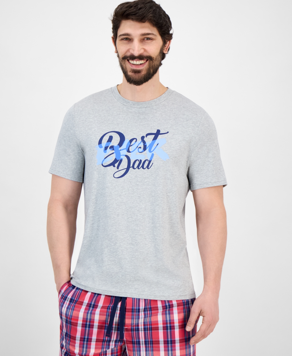 Men's Best Dad Graphic T-Shirt, Exclusively at Macy's - Grey