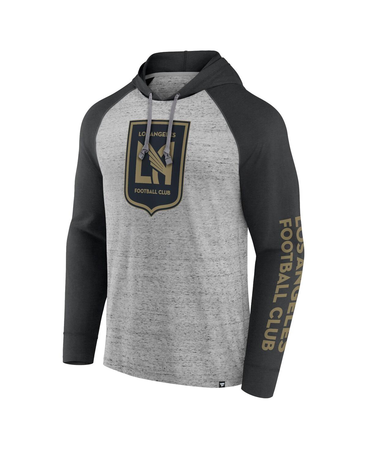 Fanatics Men's Steel Lafc Deflection Raglan Pullover Hoodie In Steel