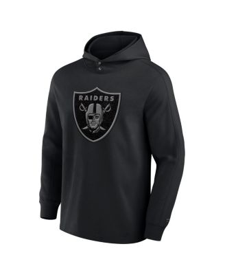 Men's Black Las Vegas Raiders Elements Blaze Tri-Blend Long Sleeve Hoodie T-Shirt