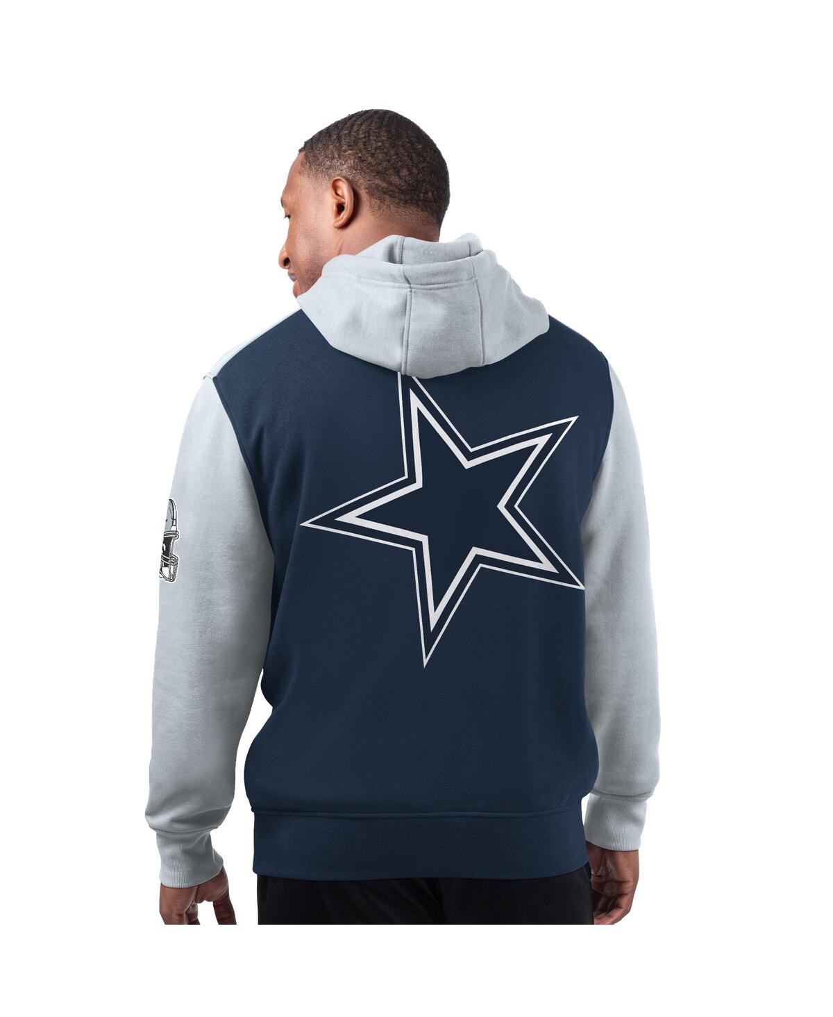 Shop G-iii Sports By Carl Banks Men's Navy Dallas Cowboys Extreme Pullover Hoodie In Navy,gray