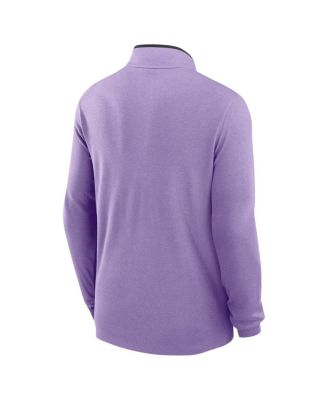 Men's Purple Kansas State Wildcats Coaches Courtside Basketball Victory Performance Quarter-Zip Top