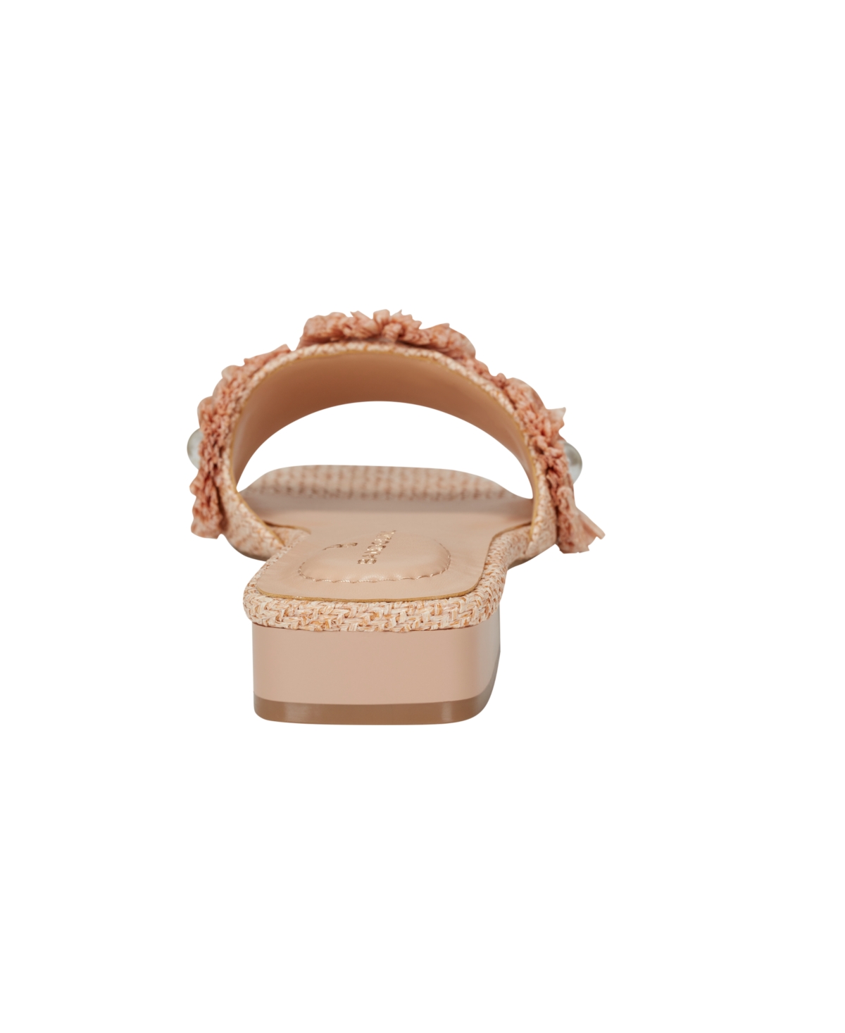 Shop Bandolino Women's Marcell Flower Raffia Flat Slide Sandals In Light Pink