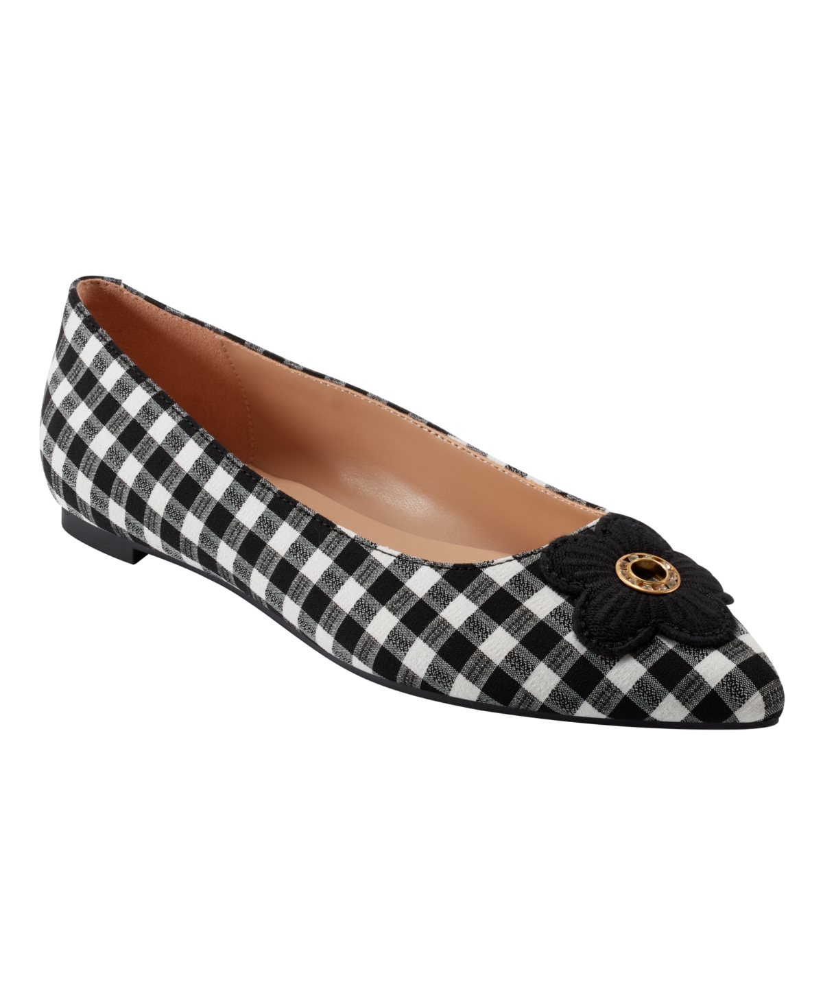 Women's Starry Pointy Toe Dress Flats - Black