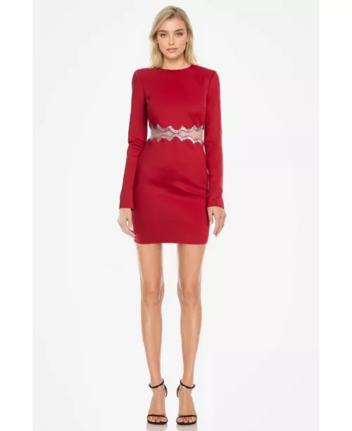 women's the teagan | sequined cutout mini cocktail dress
