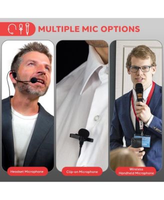 FM Radio Rechargeable PA System with Aux and Multiple Microphone Inputs