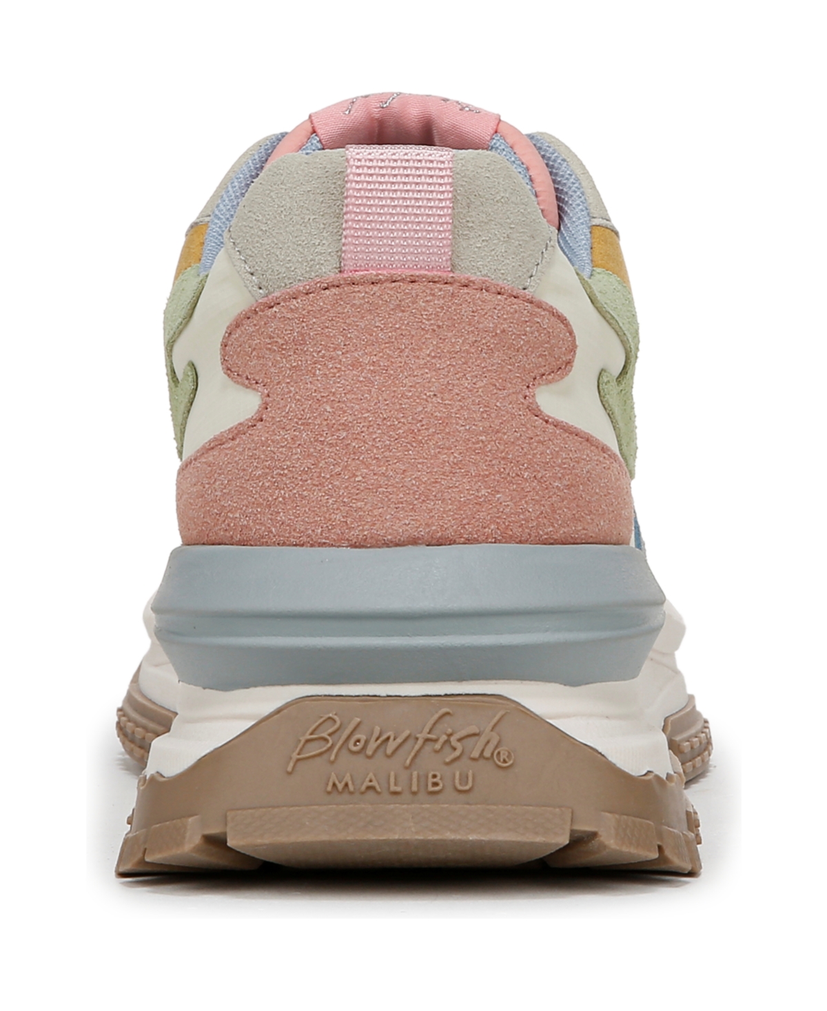 Shop Blowfish Malibu Women's Leo Lace Up Platform Sneakers In Pistachio Multi Microsuede,faux Leather-