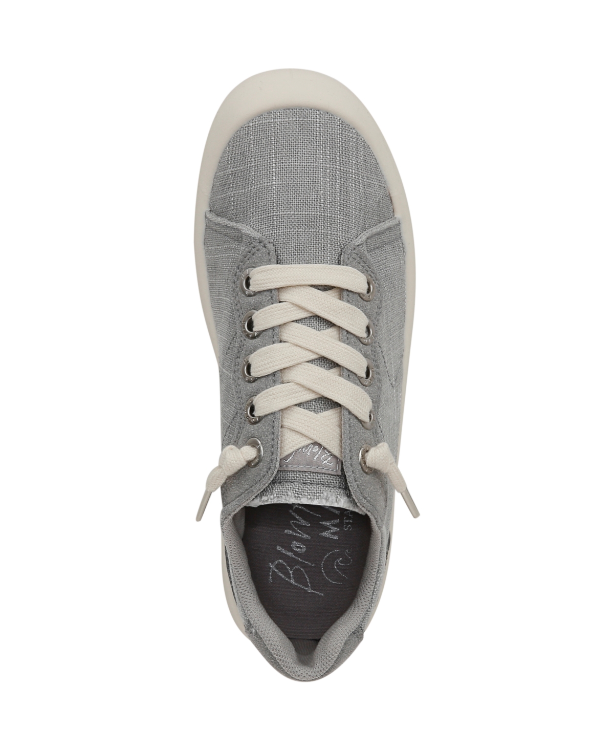 Shop Blowfish Malibu Women's Boardwalk Lace Up Sneakers In Fog Grey Canvas