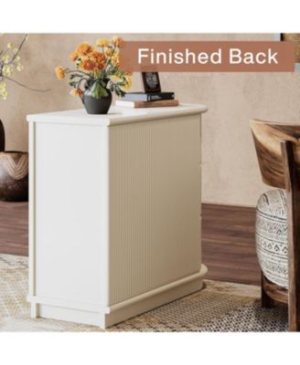 Wood 3-Drawer End Table with Finished Back, No Assembly Required