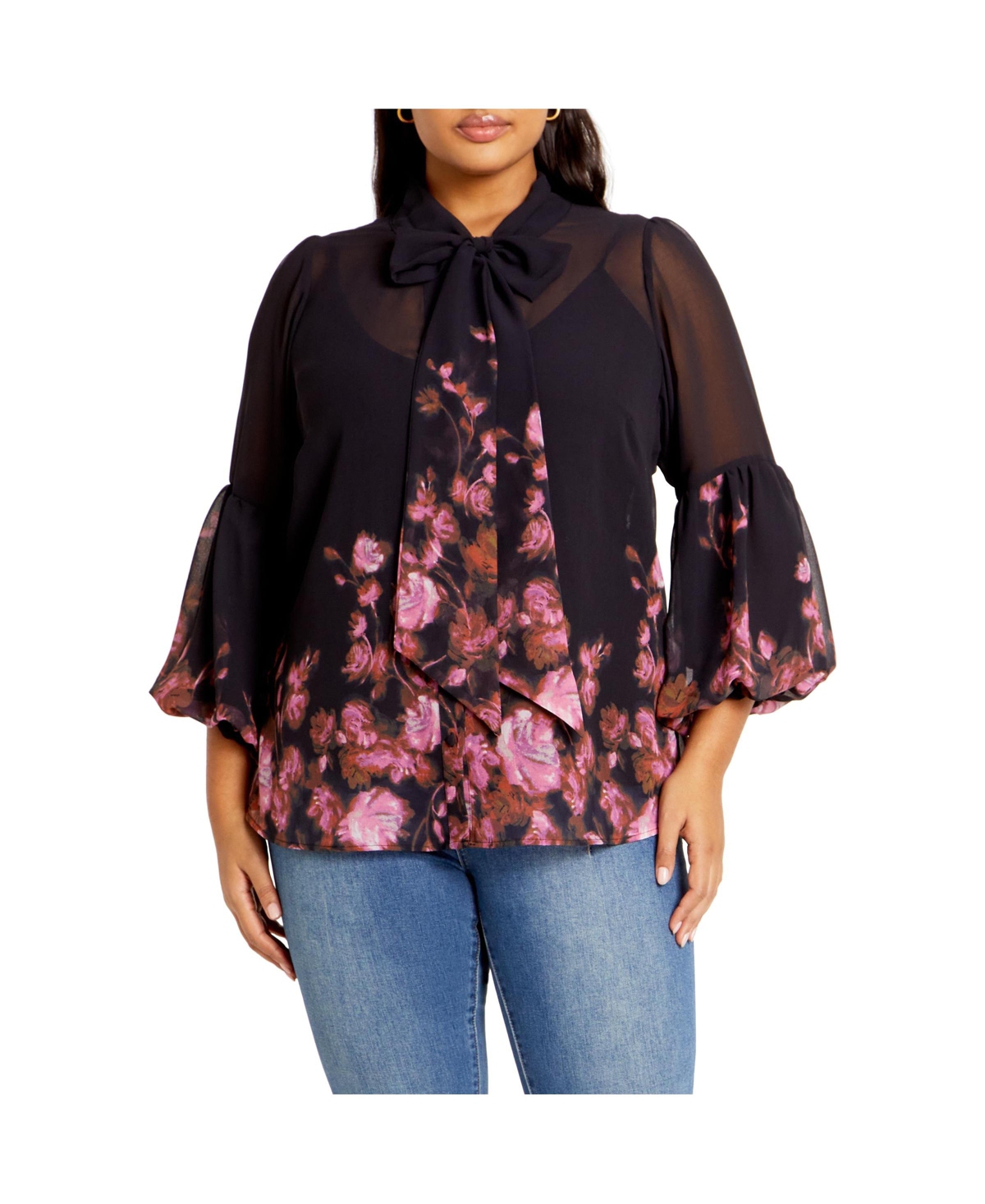 Plus Size Romance Border Shirt - Modern romance