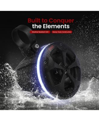 4” Waterproof Off-Road Speakers, 800 Watt, RGB Lights, Remote Control (2 Pairs)
