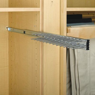 12" Side Mount Extending Tie Organization Rack, Chrome, TRC-12CR