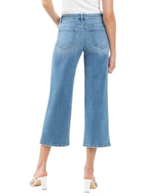 Women's High Rise Crop Wide Leg Jeans
