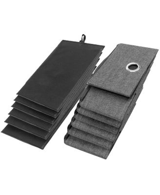 Collapsible Storage Bench Chest with Drawers - Perfect for Entryway, Bedroom Bench, Cubby Drawer Footstool, Hope Chest, Faux Linen