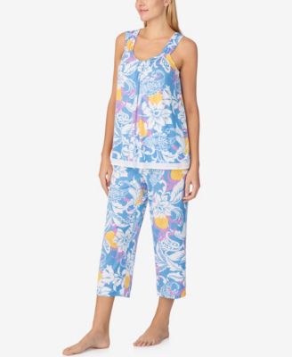 Women's Sleeveless Crop Pajama Set