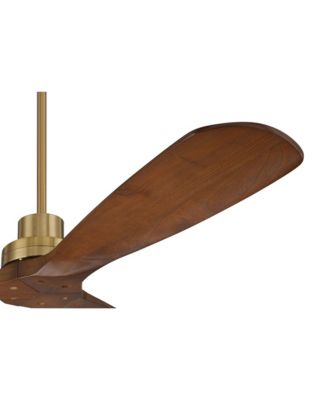 52" Delta Modern Indoor Ceiling Fan 3 Blade Remote Control Soft Brass Finish Walnut Finish Blades Bedroom DC Motor