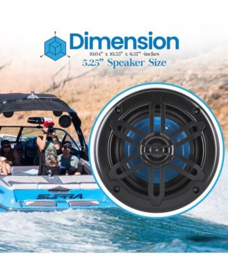 5.25   Waterproof Marine Box Speakers, 180W, 2-Way Off-Road System (Black)