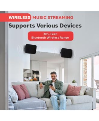 6.5” Bluetooth Wireless Waterproof Speakers - 800W Max Power, 2-Way Full Range Stereo Sound, Marine Grade, Indoor/Outdoor Use