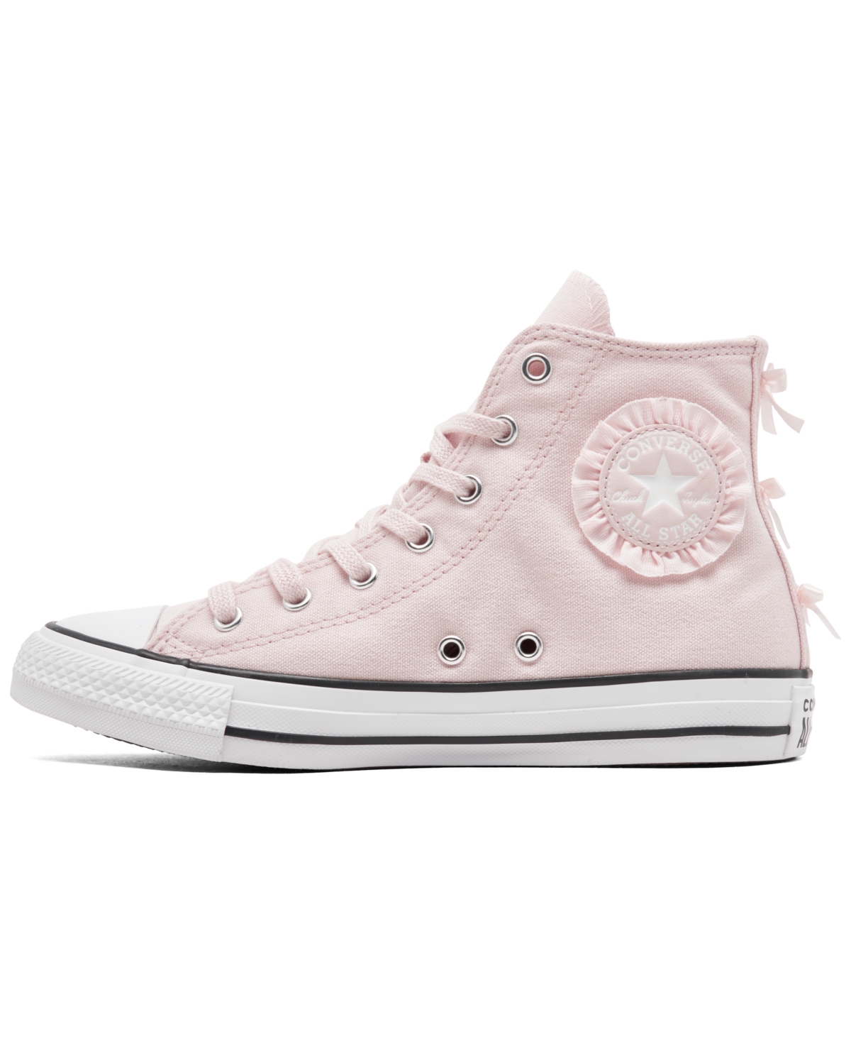 CONVERSE BIG GIRLS CHUCK TAYLOR ALL STAR RUFFLES AND BOWS CASUAL SNEAKERS FROM FINISH LINE 