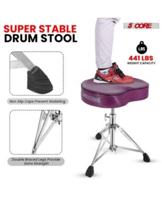 Drum Throne Padded Guitar Stool Saddle Drummer Seat for Adults & Kids