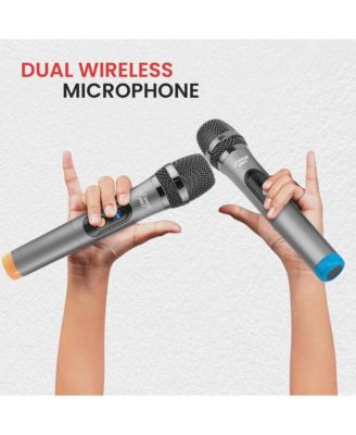 Portable Wireless BT Streaming Loudspeaker with 18.5" Touch Screen & Wireless Microphones