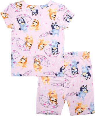 Toddler Girls Short Sleeve and Short Biker Short, 2-Piece Pajama Set