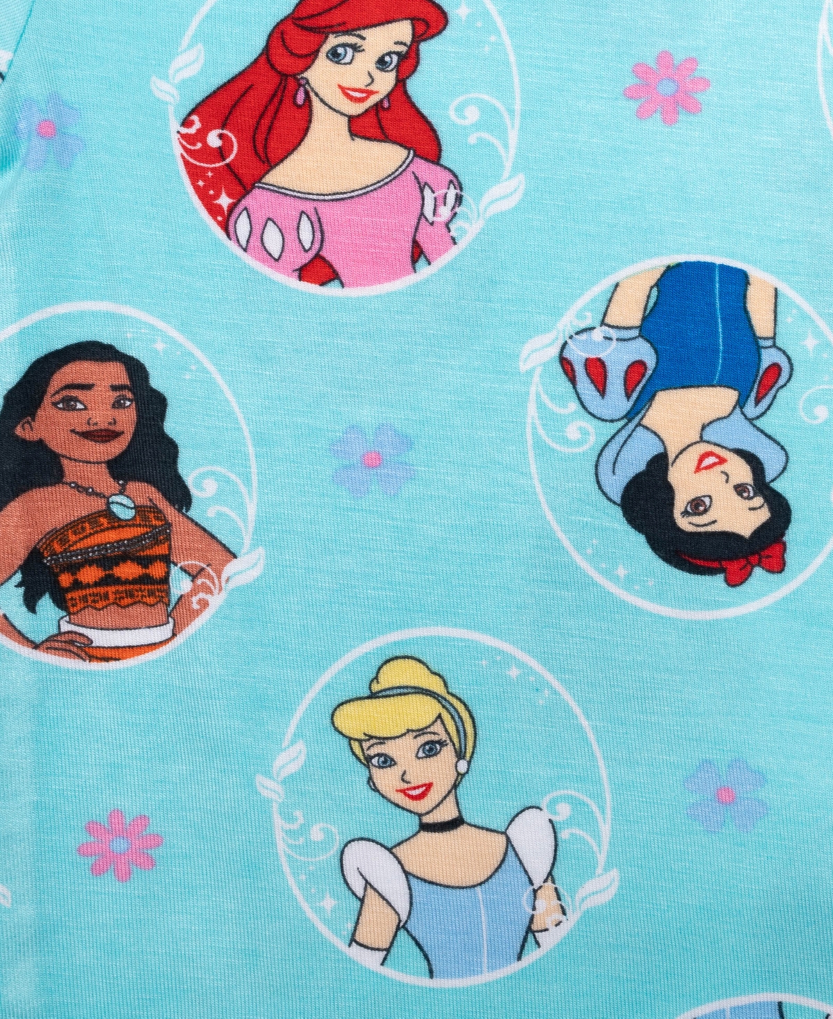 Disney Princess Toddler Girls Short Sleeve And Short Biker Shorts, 2-piece Pajama Set