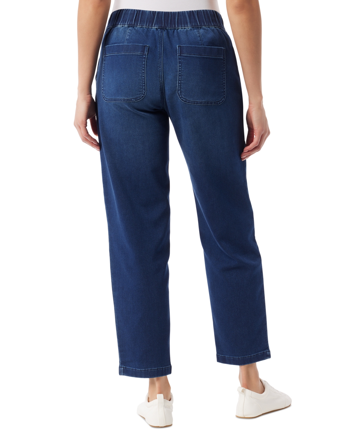Gloria Vanderbilt Women's Knitology Anya Drawstring Straight-leg Jeans In Metzen