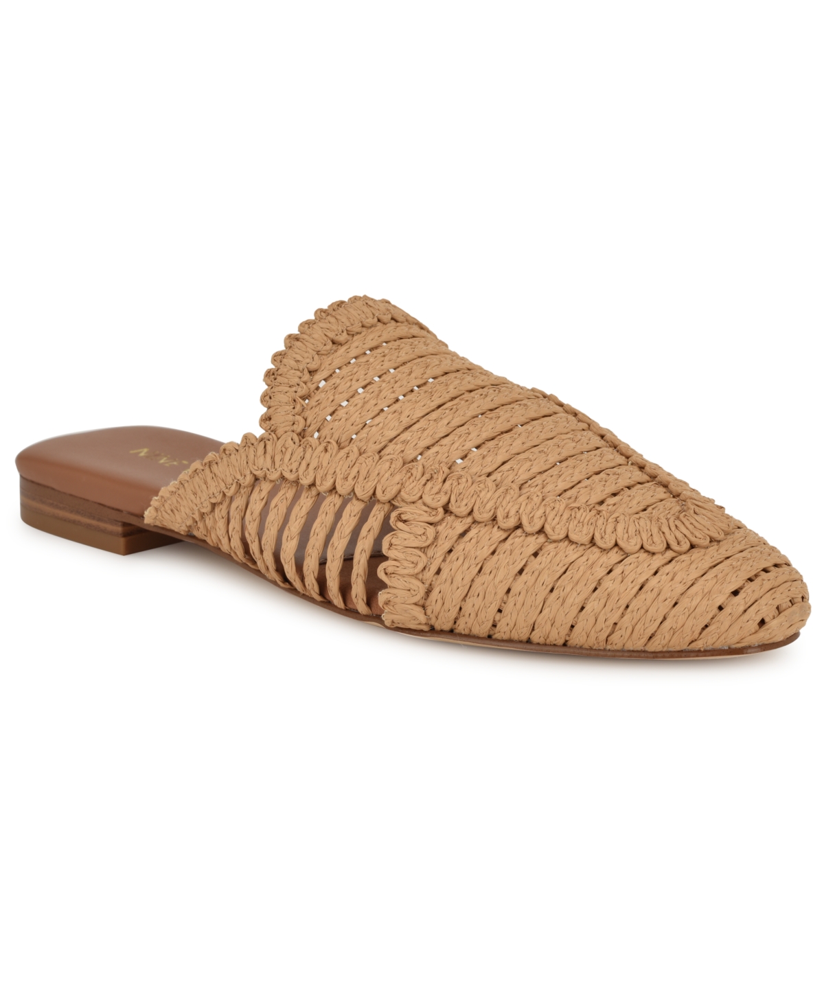 Nine West Canoli Raffia Mule In Light Natural