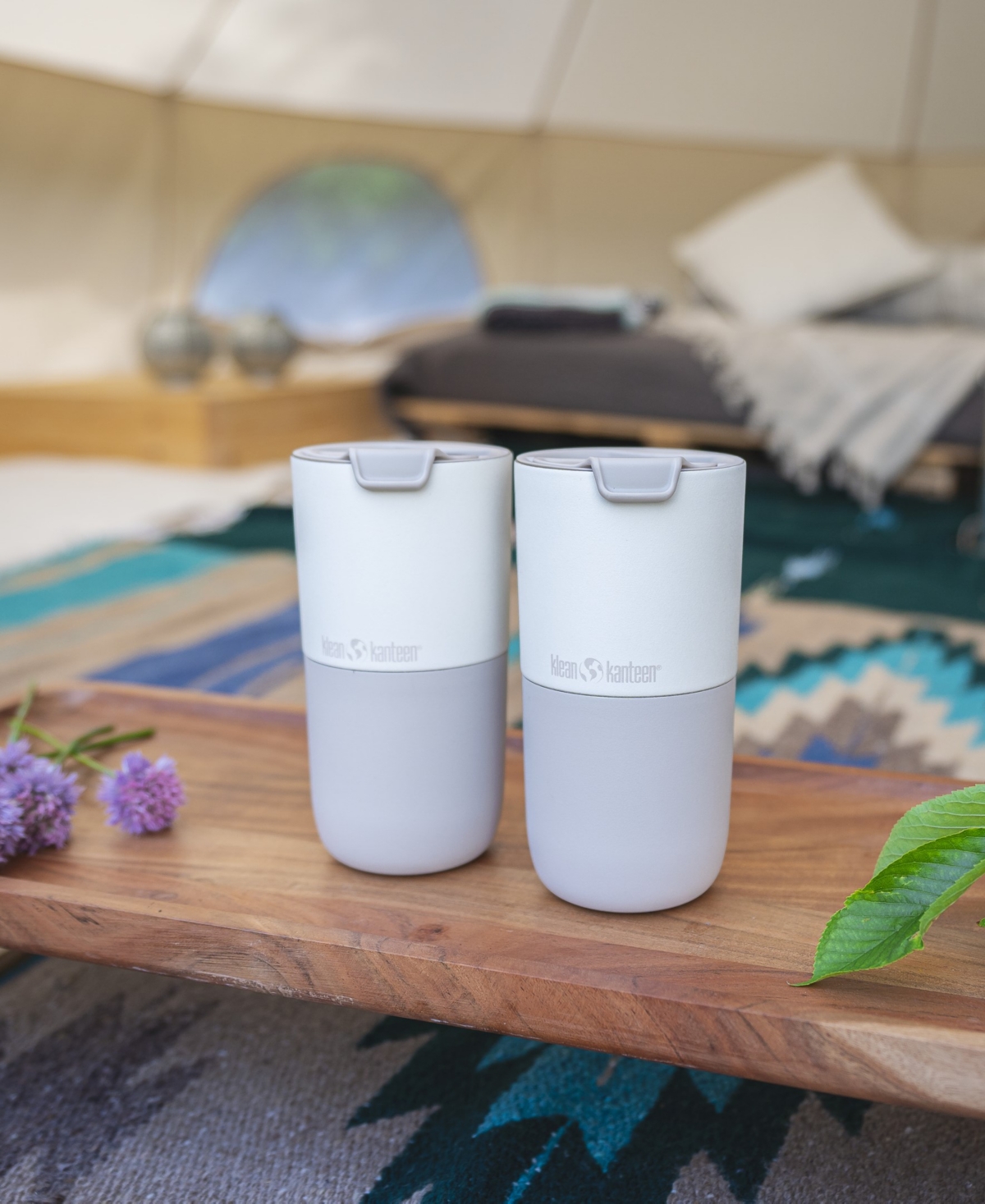 Klean Kanteen Insulated 16 Oz. Stainless Steel Tumbler With Flip Lid In Tofu