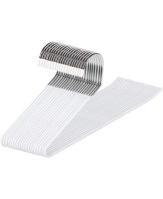 50-Piece White Metal Pants Hangers – Heavy-duty, non-slip, open-ended design for pants, jeans, blankets & more. Space-saving closet set