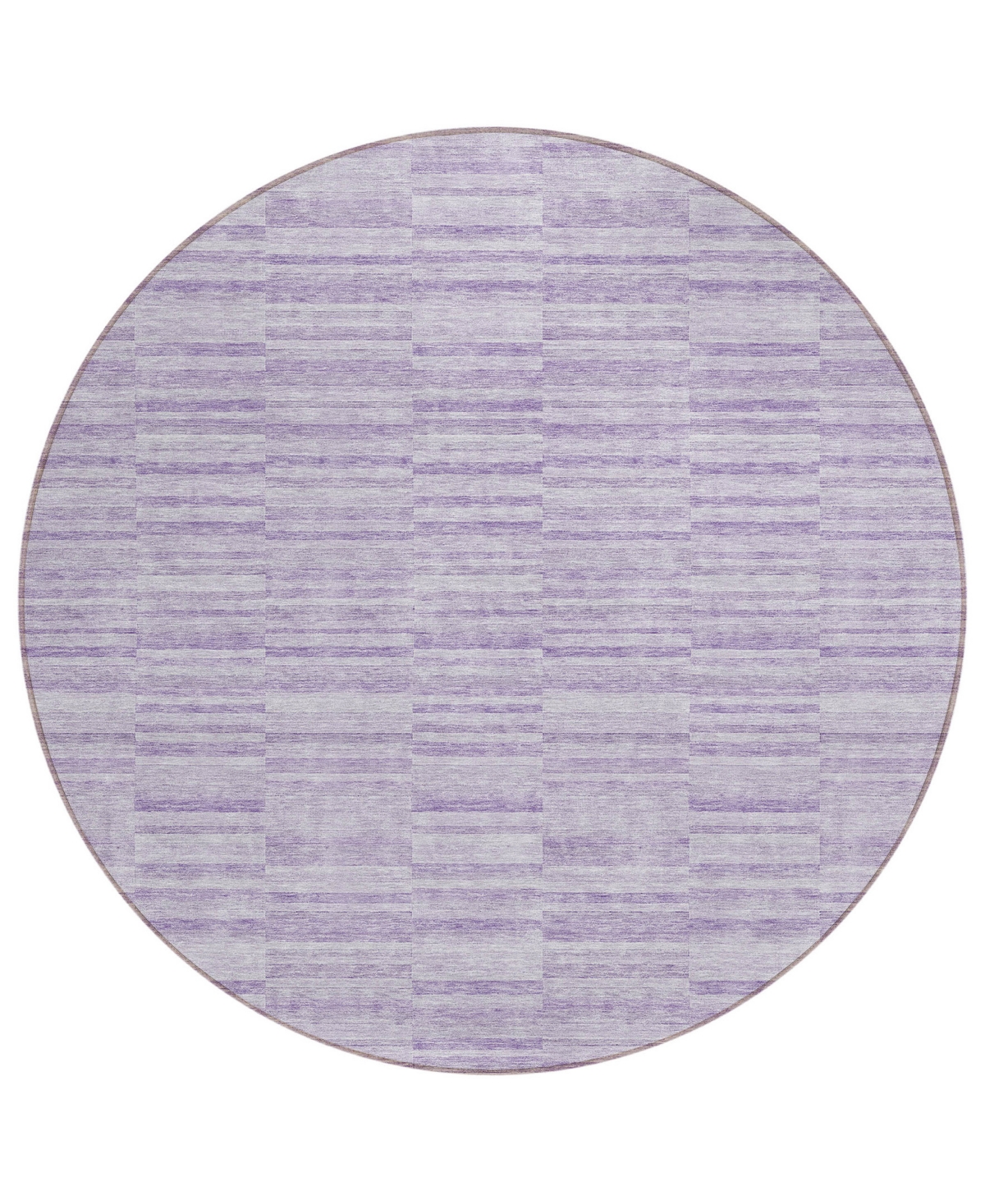 Shop Addison Chantille Machine Washable Acn817 8'x8' Round Area Rug In Plum