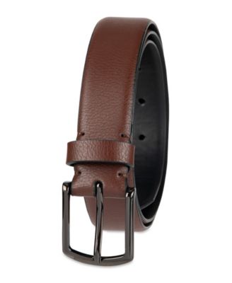 Men's Pebble Grain Feather Edge Dress Belt