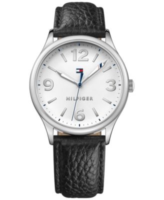 Tommy Hilfiger - Women's Black Leather Strap Watch 38mm 1781596