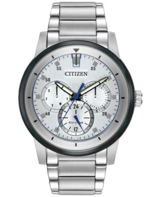 Citizen - Men's Eco-Drive Sport Stainless Steel Bracelet Watch 44mm BU2018-55A