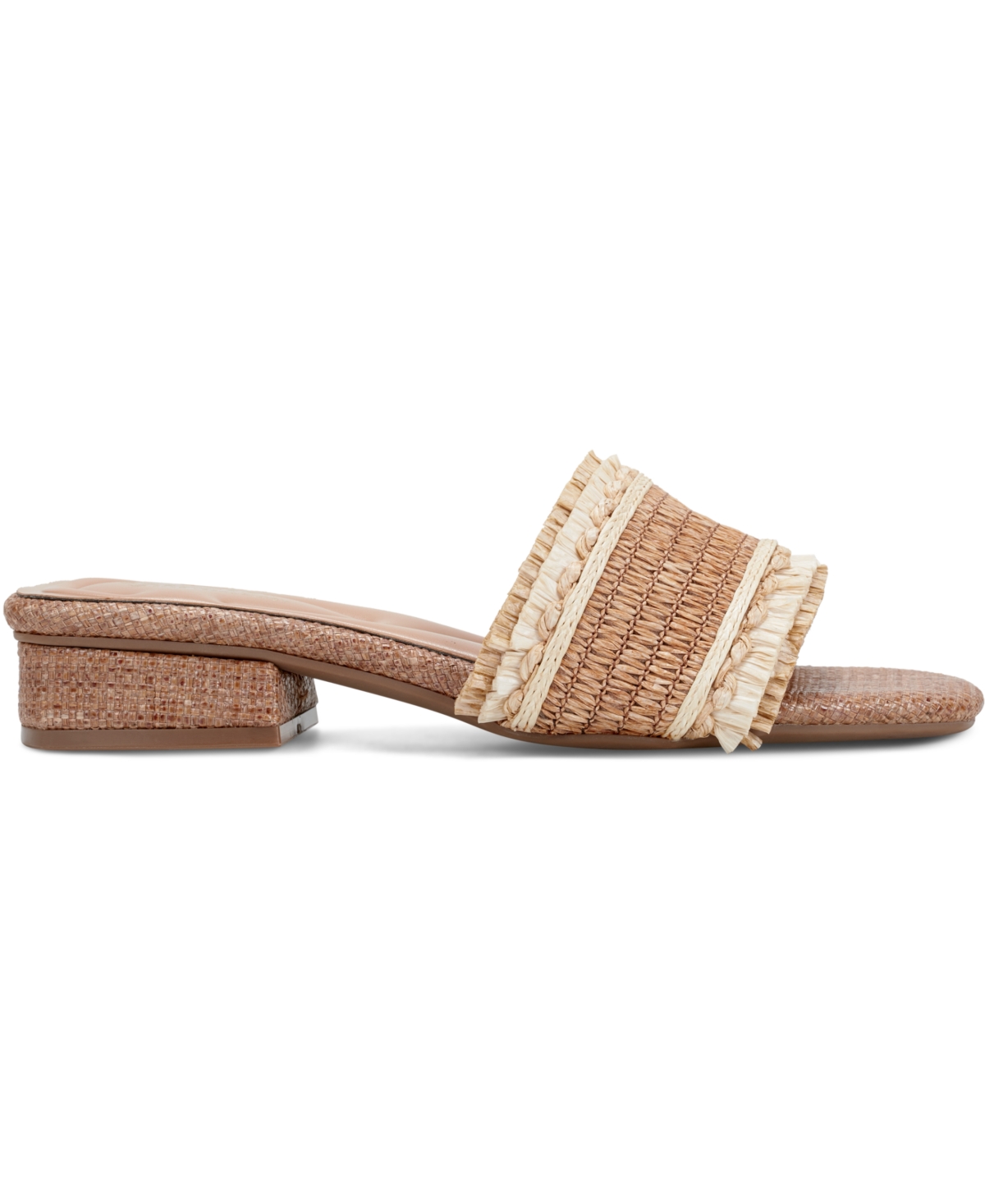 EASY SPIRIT WOMEN'S GRACIELA RAFFIA BLOCK HEEL SANDALS 