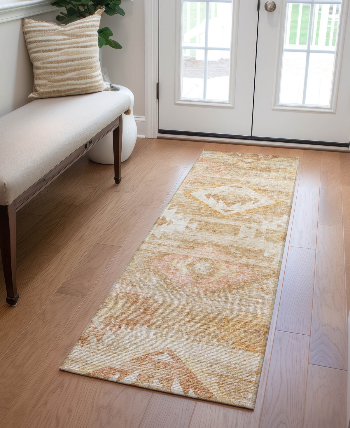 Addison Chantille Acn837 2'3"x7'6" Runner Area Rug In Copper