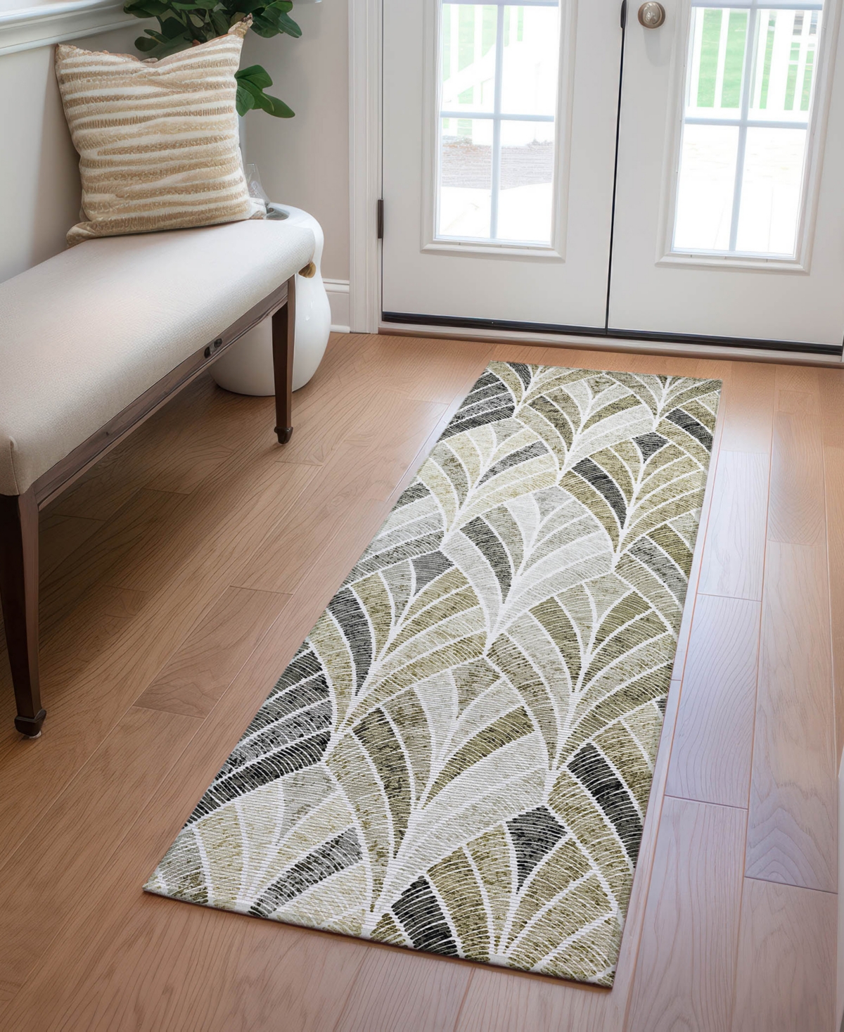 Addison Chantille Acn851 2'3"x7'6" Runner Area Rug In Taupe