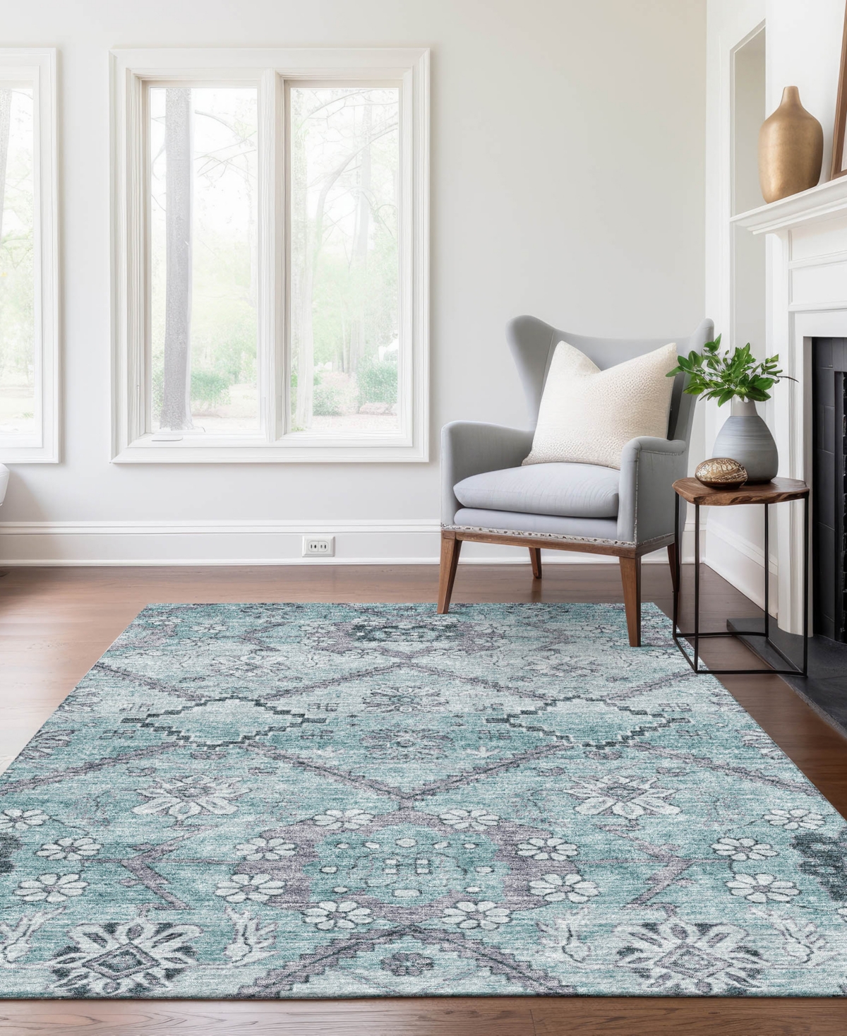 Addison Chantille Acn841 2'6"x3'10" Area Rug In Teal
